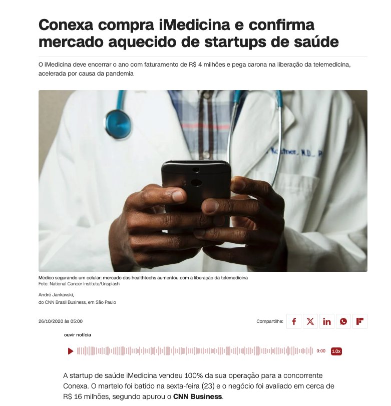 CNN — Conexa adquire iMedicina